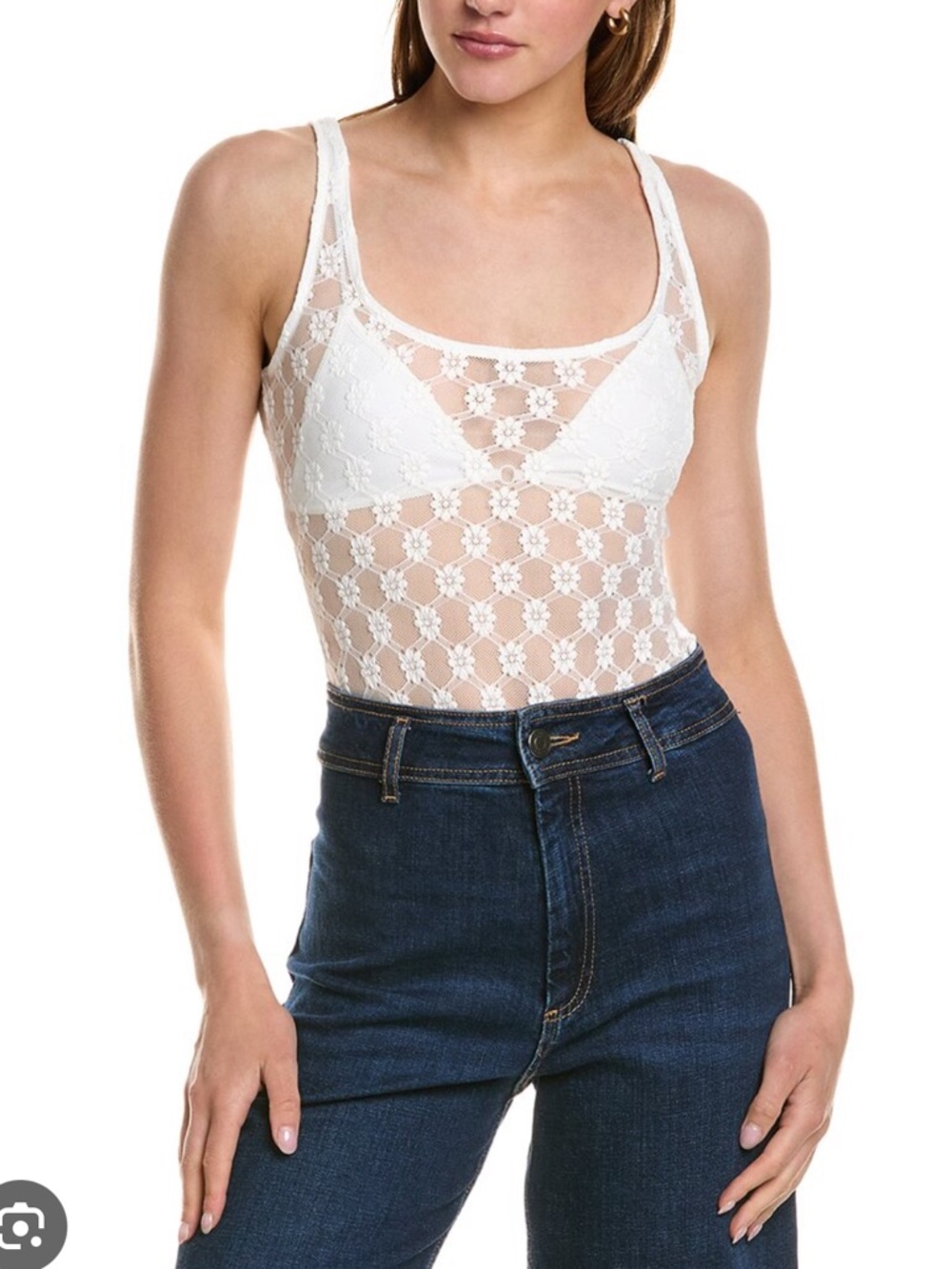 NWT BARDOT Adoni Lace Bodysuit In White size small - Picture 5 of 8